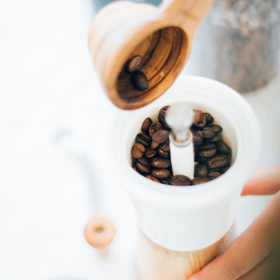 Coffee Mill Olive Wood