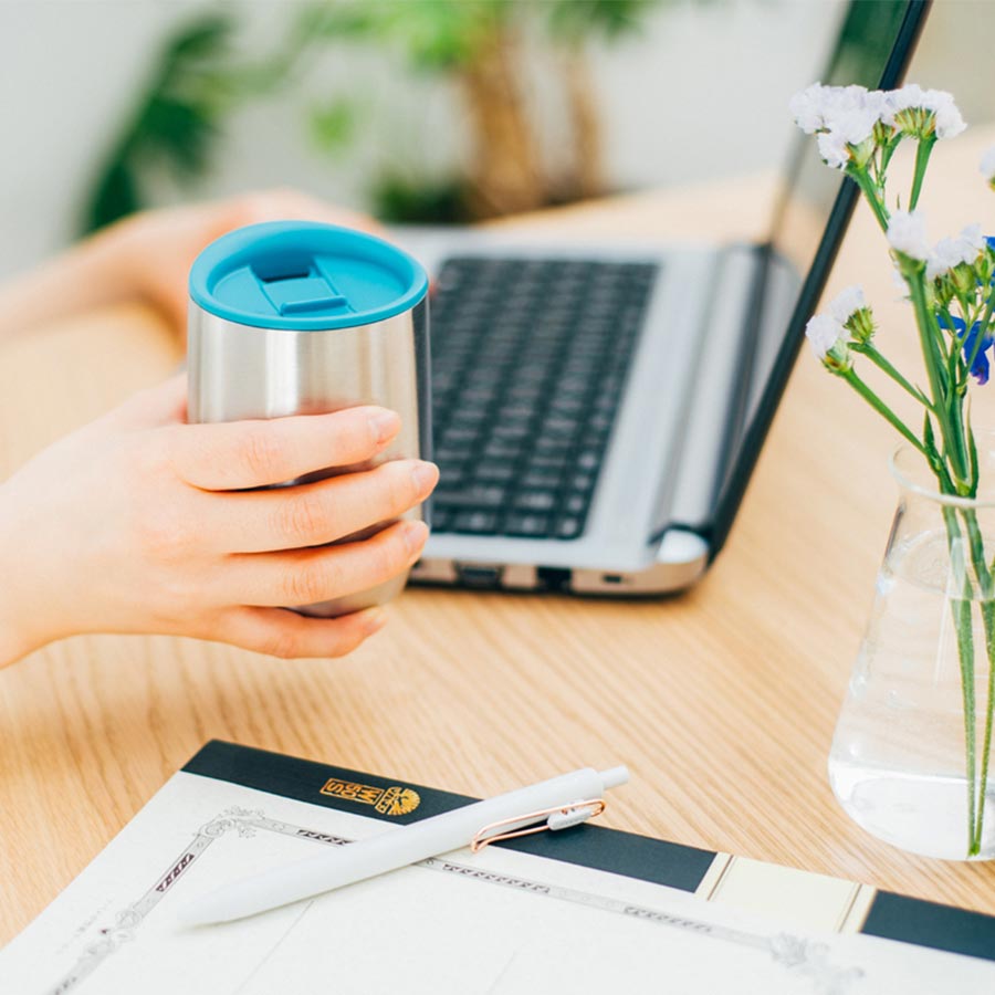 Stainless Steel Mug MIOLOVE Blue Green