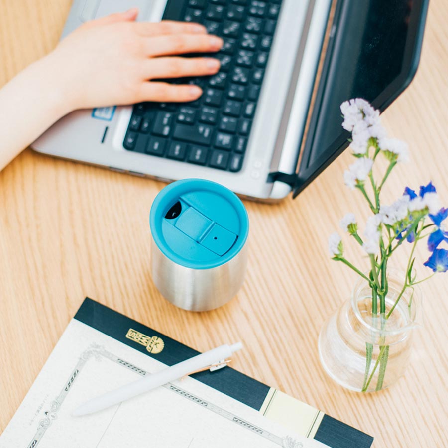 Stainless Steel Mug MIOLOVE Blue Green