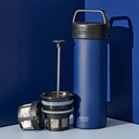 P0 Ultralight Travel Coffee Press Aegean Blue