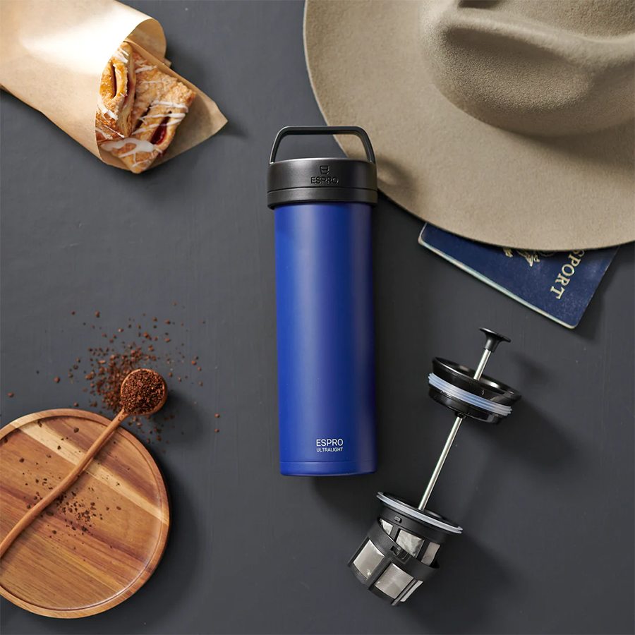 P0 Ultralight Travel Coffee Press Classic Blue