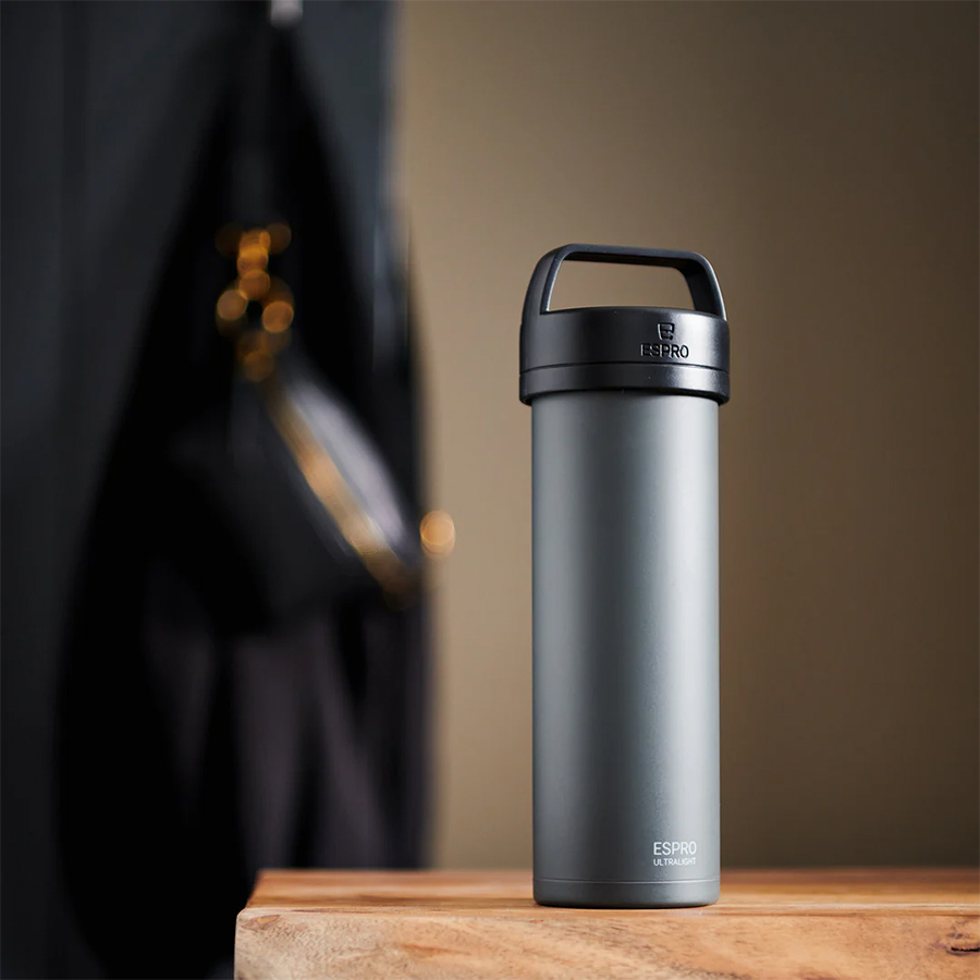 P0 Ultralight Travel Coffee Press Gunmetal Grey