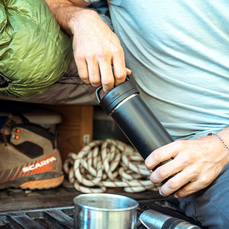 P0 Ultralight Travel Coffee Press Meteorite Black