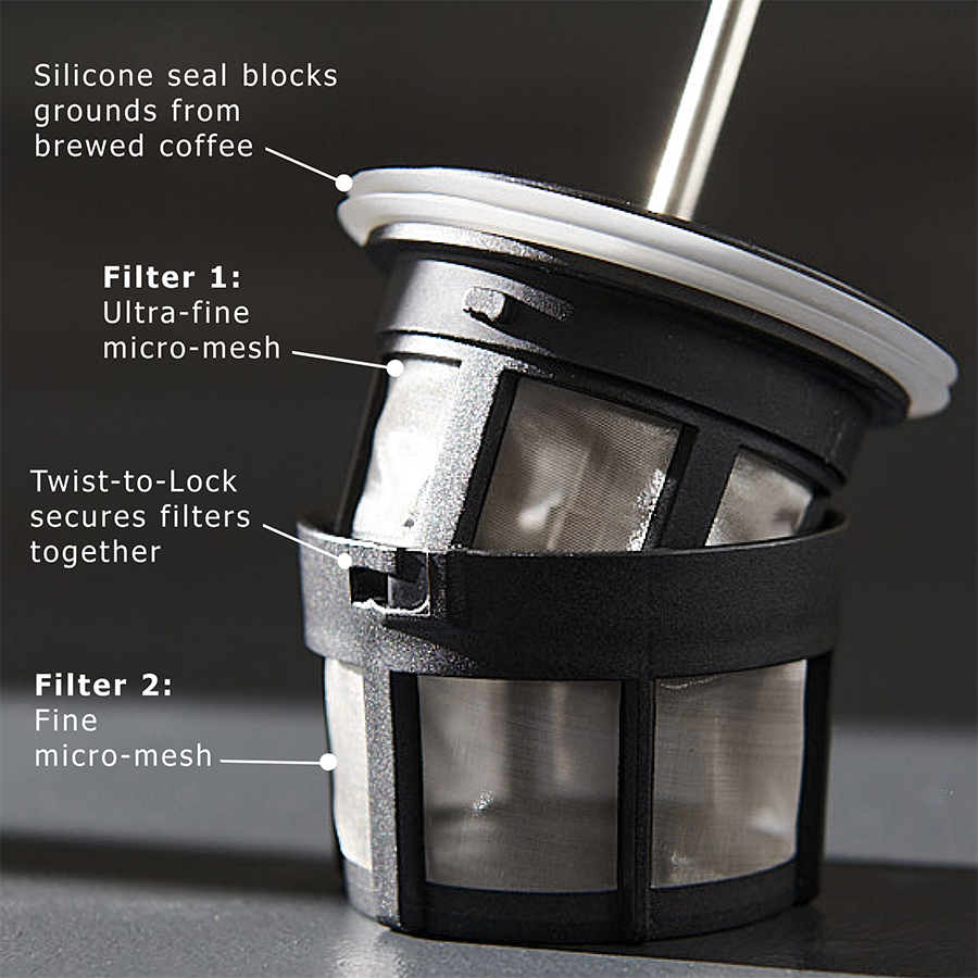 P0 Ultralight Travel Coffee Press Meteorite Black