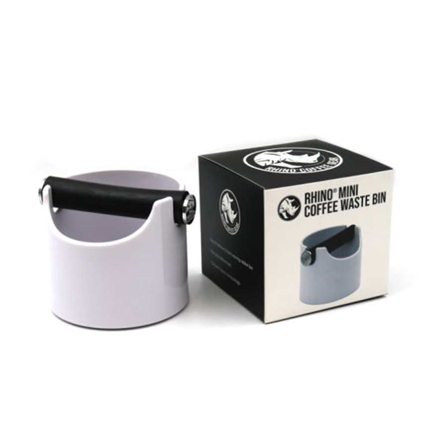 Rhino Mini Coffee Waste Bin - White