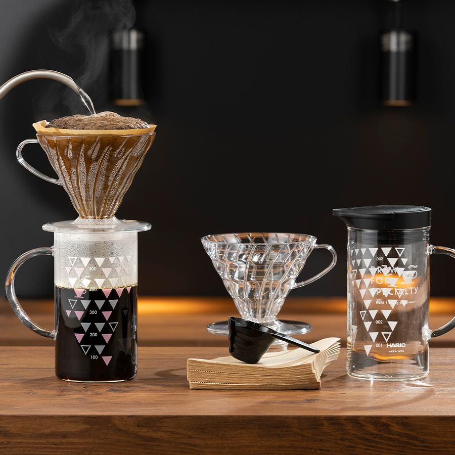 V60 Dripper & Thermo Color Server Set 02 - Clear