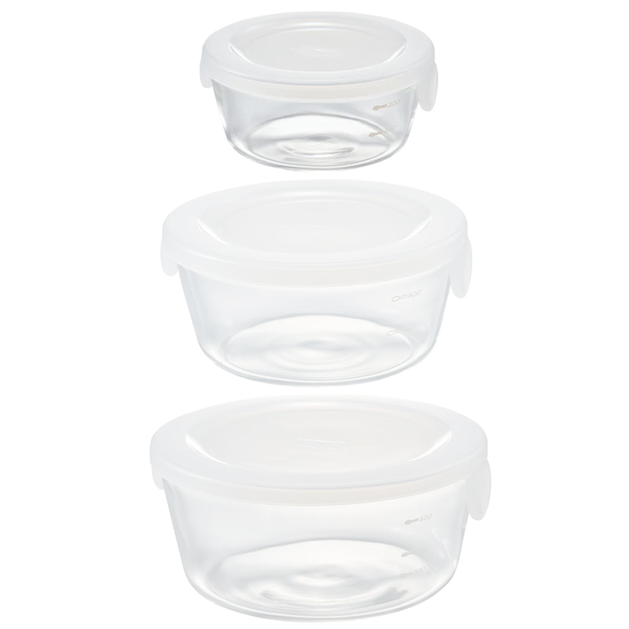 Heatproof Round Glass Container 300