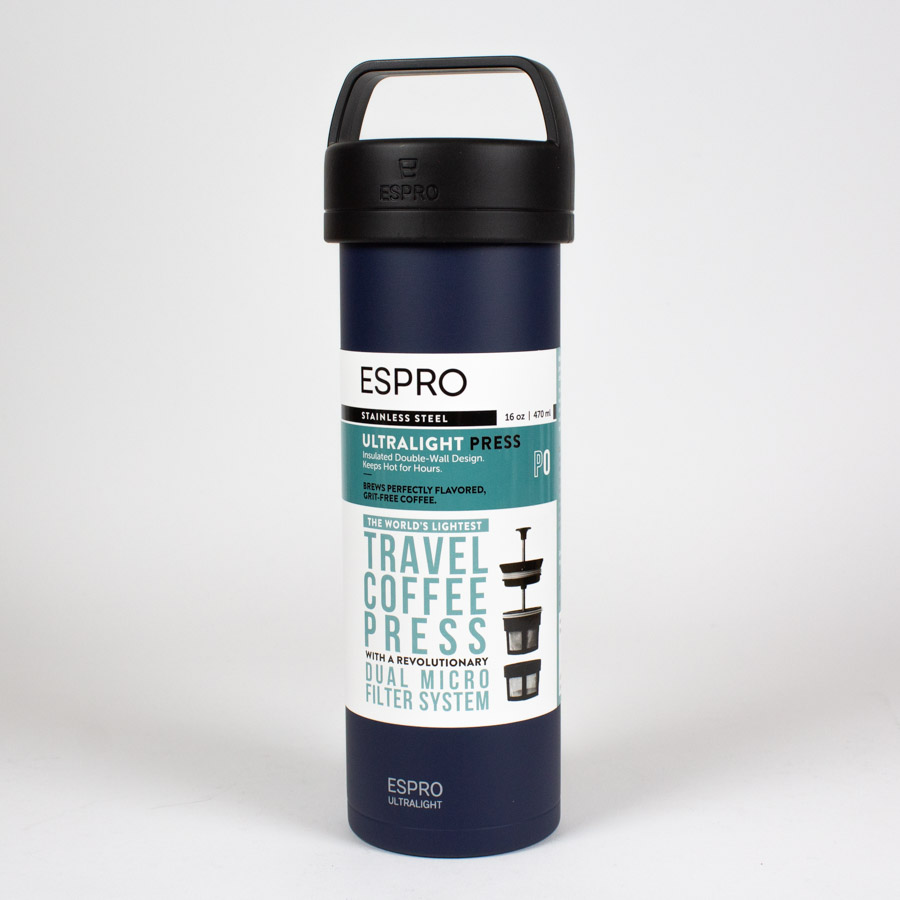 P0 Ultralight Travel Coffee Press - Aegean Blue