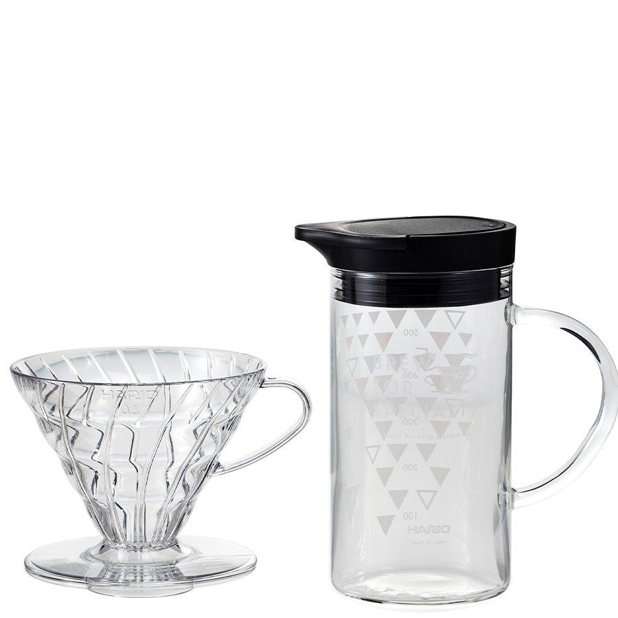 V60 Dripper & Thermo Color Server Set 02 - Clear