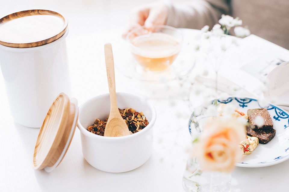 Tea and Coffee Canister "Bona" Enameled