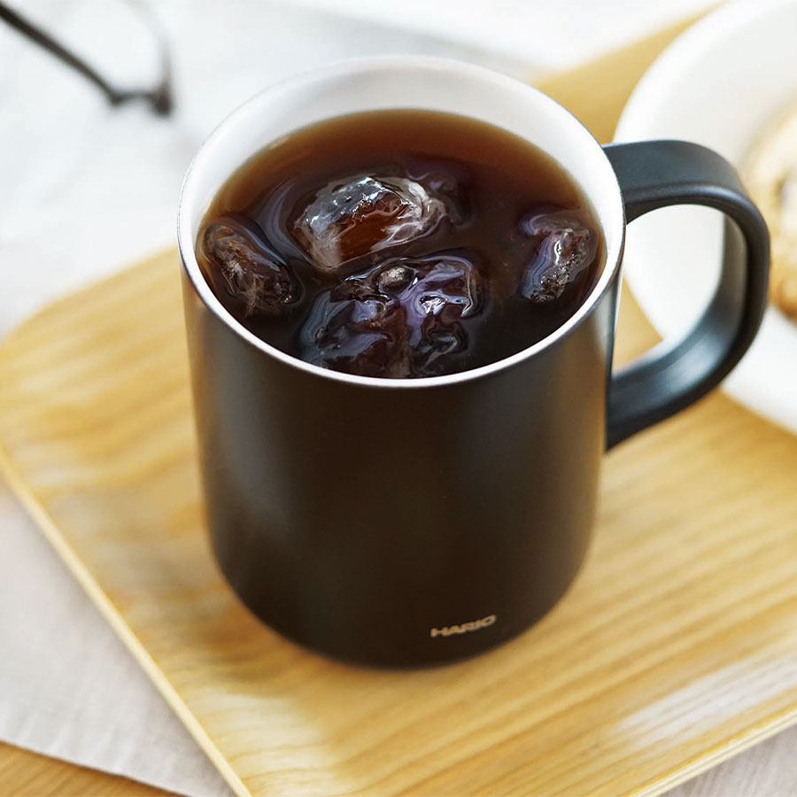 Ceramic Coating Double-Walled Thermal Mug 350ml - Black