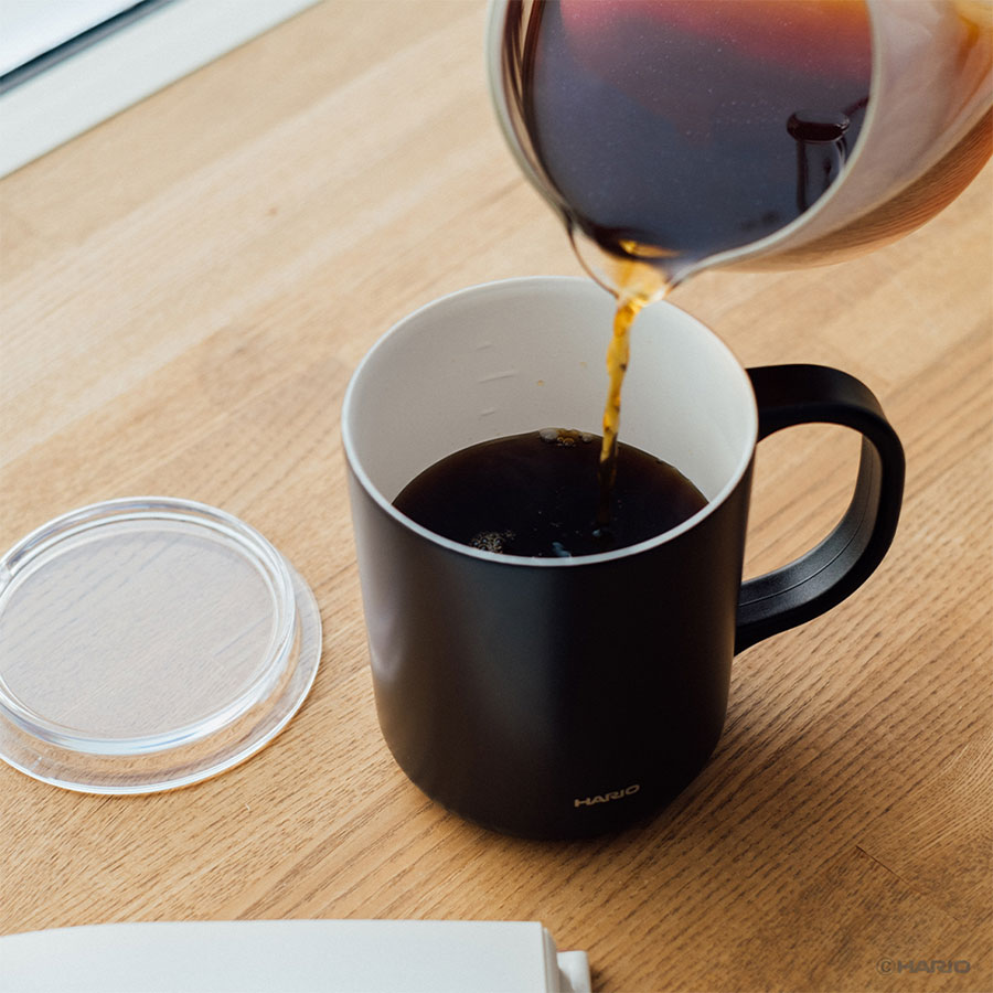 Ceramic Coating Double-Walled Thermal Mug 350ml - Black