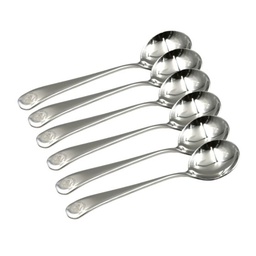 [RWSPN-6PK] Rhino Professional Cupping Spoon- Stainless Steel (6 pcs. Set)